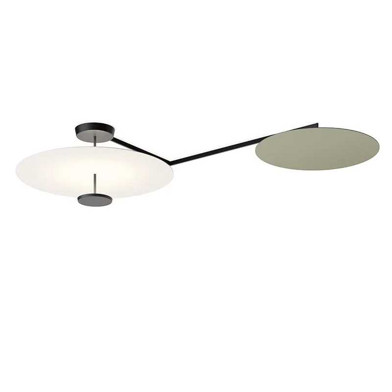 Vibia Flat 5924 LED-Deckenleuchte Weiß Grün