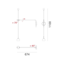 Artemide Ixa Wall L LED-Wandleuchte mit Arm – Bild 7