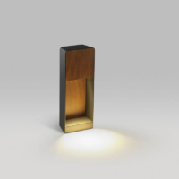 Marset Lab B 35 Pollerleuchte Iroko Holz Dunkel