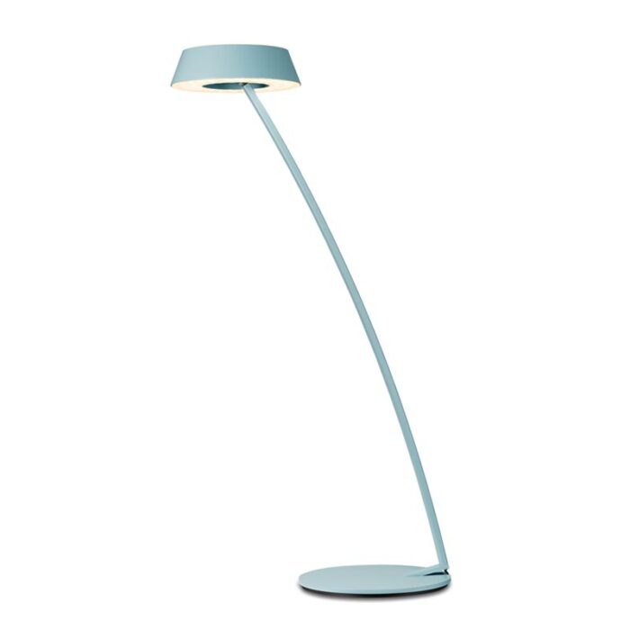 OLIGO Glance LED-Tischleuchte gebogen Aquamarine