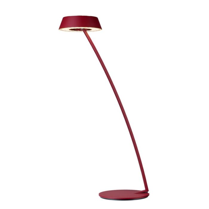 OLIGO Glance LED-Tischleuchte gebogen Rot matt