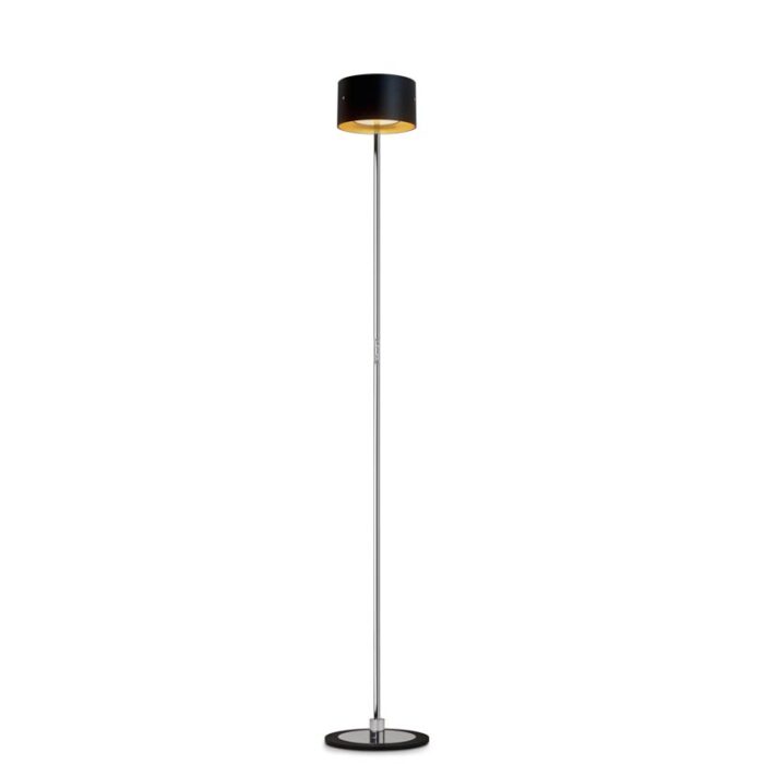 OLIGO Trofeo LED-Stehleuchte Schwarz matt Blatt Gold