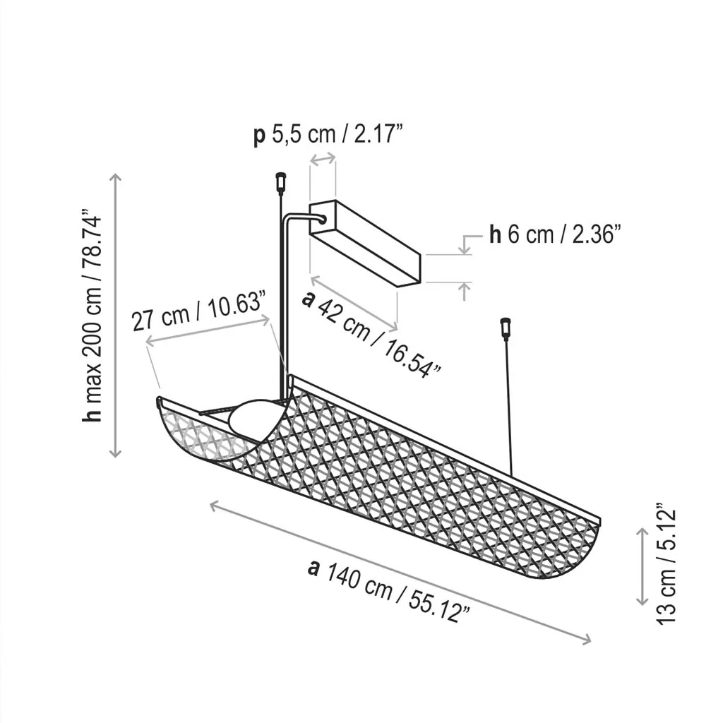 Bover Nans Balis S/140 Outdoor Pendelleuchte – Bild 8