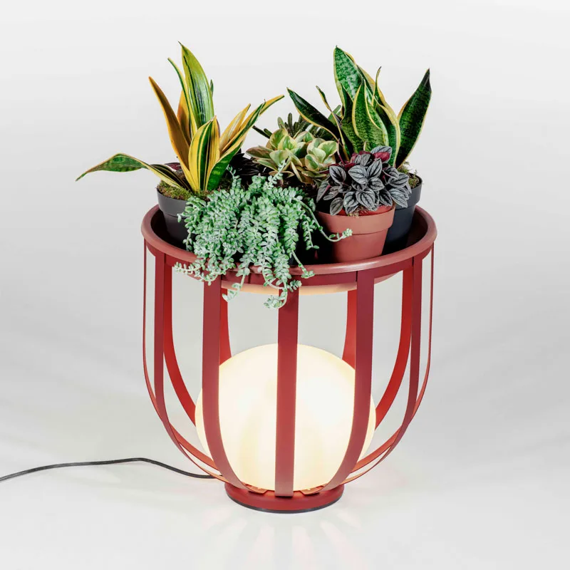 Estiluz Bols P-4028X Bodenleuchte Outdoor mit Blumentopf Set