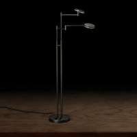 Holtkötter Plano Twin LED-Stehleuchte mit Tastdimmer Platinn