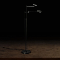 Holtkötter Plano Twin LED-Stehleuchte mit Tastdimmer Schwarz