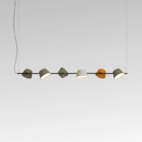 Marset Tam Tam 6 Pendelleuchte Braungrau / Sand / Orange