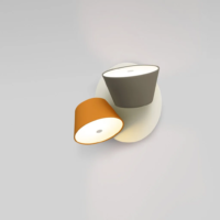 Marset Tam Tam A2 Wandleuchte Orange / Braungrau