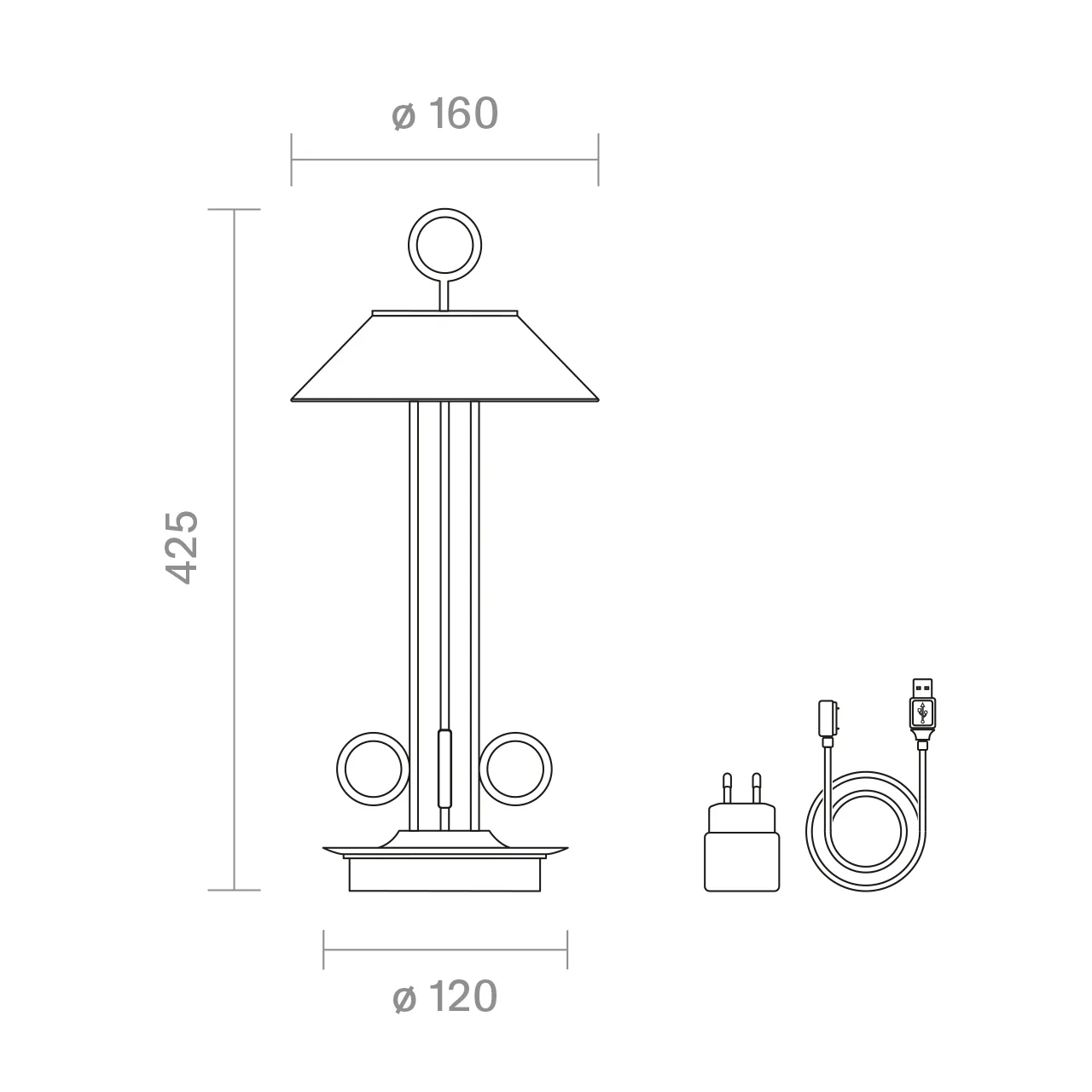 Sigor Nudiderot Akku-Tischleuchte schneeweiß – Bild 8