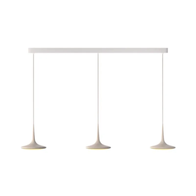 GRAU Falling Leaf Trace mit 3 Pendel Sand Weiß