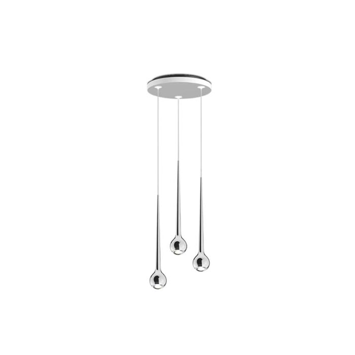 GRAU Falling Sun Water mit 3 Pendel Polished