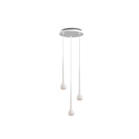 GRAU Falling Sun Water mit 3 Pendel Weiß