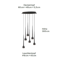 GRAU Falling Sun Water mit 6 Pendel – Bild 7