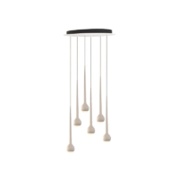 GRAU Falling Sun Water mit 6 Pendel Sand Weiß