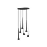 GRAU Falling Sun Water mit 6 Pendel Schwarz