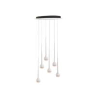 GRAU Falling Sun Water mit 6 Pendel Weiß