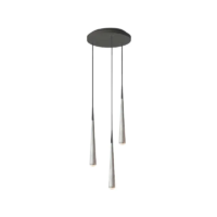 GRAU Niceone Rain Pendelleuchte 3-flammig Raw