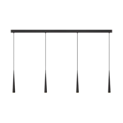 GRAU Niceone Trace Pendelleuchte 4-flammig Schwarz