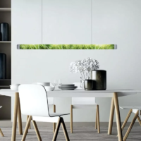 Grimmeisen Onyxx Linea Pro Pendelleuchte Stylecover Dibond über Esstisch