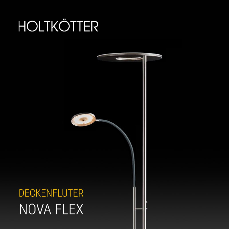 LAMPADA mit Holtkötter Flex Leselampe LED-Deckenfluter Nova