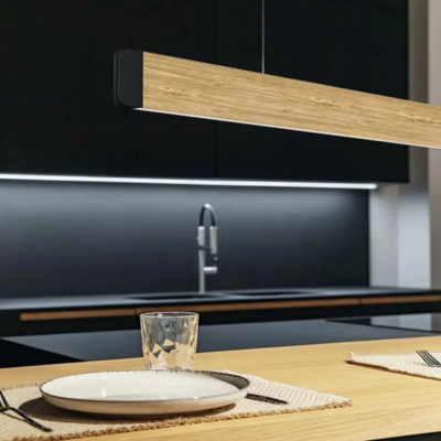 Onyxx Linea Pro Pendelleuchte von Grimmeisen Design mit Sylecover Eiche