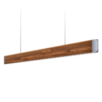 Grimmeisen Onyxx Linea Pro Pendelleuchte Naturholz Nussbaum - Silber