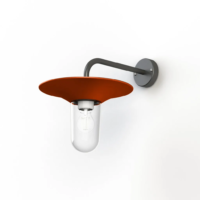 Roger Pradier Cooper N° 2 Außenwandleuchte Reinorange