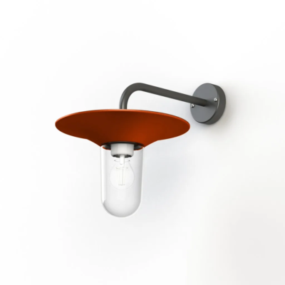 Roger Pradier Cooper N° 2 Außenwandleuchte Reinorange