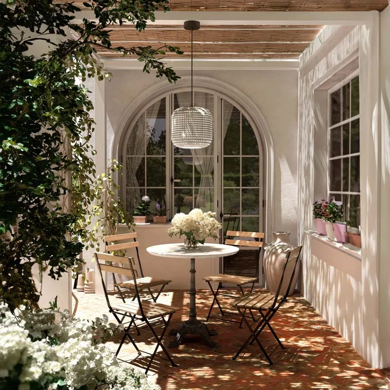 Elegante Terrassenbeleuchtung mit Pendlleuchten von Bover