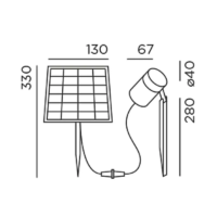 IP44.DE Piek Mini Solar Außenleuchte mit Erdspieß – Bild 11