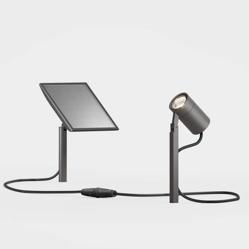 IP44 Piek Mini Solar Außenleuchte mit Erdspieß Cool Brown