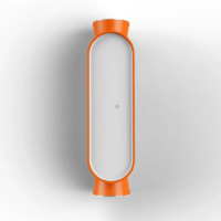 Roger Pradier Ibuk N° 1 LED-Außenwandleuchte Reinorange