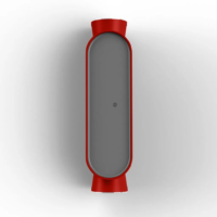 Roger Pradier Ibuk N° 1 LED-Außenwandleuchte Tomatenrot