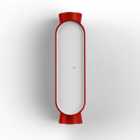 Roger Pradier Ibuk N° 1 LED-Außenwandleuchte Tomatenrot