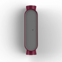 Roger Pradier Ibuk N° 1 LED-Außenwandleuchte Weinrot