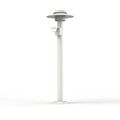 Roger Pradier Kerlouan N° 4 mit Bewegungsmelder Pollerleuchte Weiß