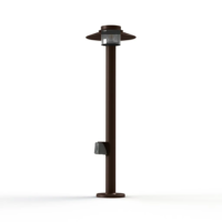Roger Pradier Kerlouan N° 4 mit Stecker Pollerleuchte Rost