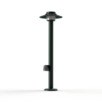 Roger Pradier Kerlouan N° 4 mit Stecker Pollerleuchte Schiefergrau