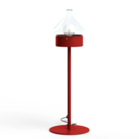 Roger Pradier La Hutte N° 3 Pollerleuchte Tomatenrot