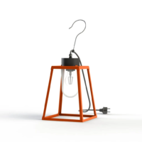 Roger Pradier Lampiok 1 N° 1 Mobile Außenleuchte Reinorange
