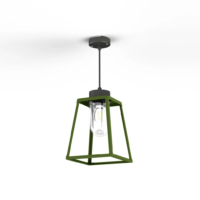 Roger Pradier Lampiok 1 N° 3 Außenpendelleuchte Farngrün