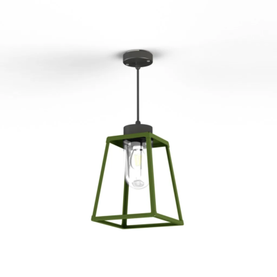 Roger Pradier Lampiok 1 N° 3 Außenpendelleuchte Farngrün