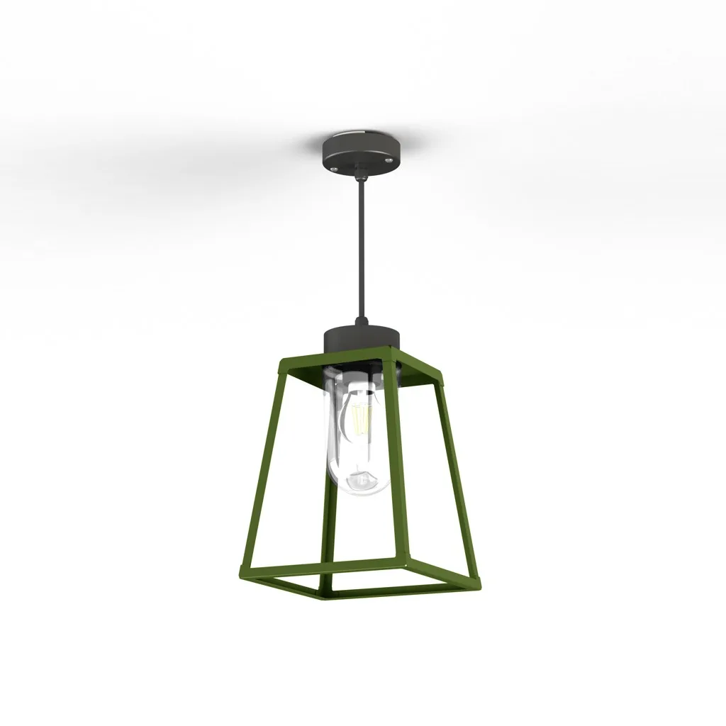 Roger Pradier Lampiok 1 N° 3 Außenpendelleuchte Farngrün