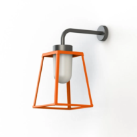 Roger Pradier Lampiok 2 N° 3 Außenwandleuchte Reinorange