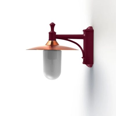 Roger Pradier Montana N° 3 Außenwandleuchte Weinrot