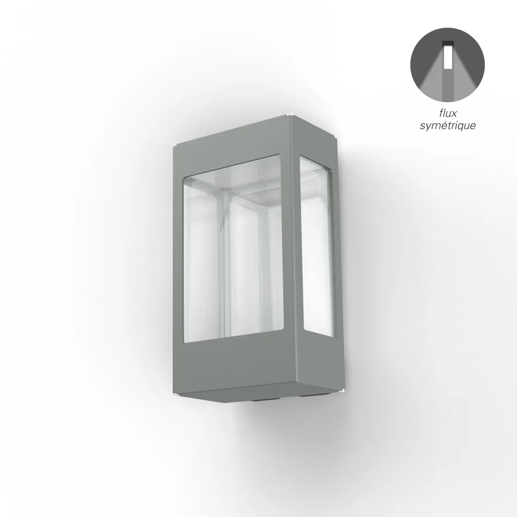 Roger Praider Tétra N°1 LED-Außenwandleuchte Metallgrau