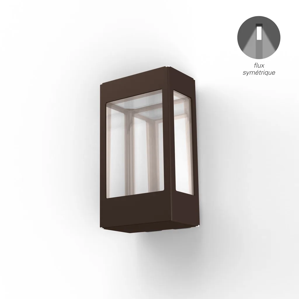 Roger Praider Tétra N°1 LED-Außenwandleuchte Rost