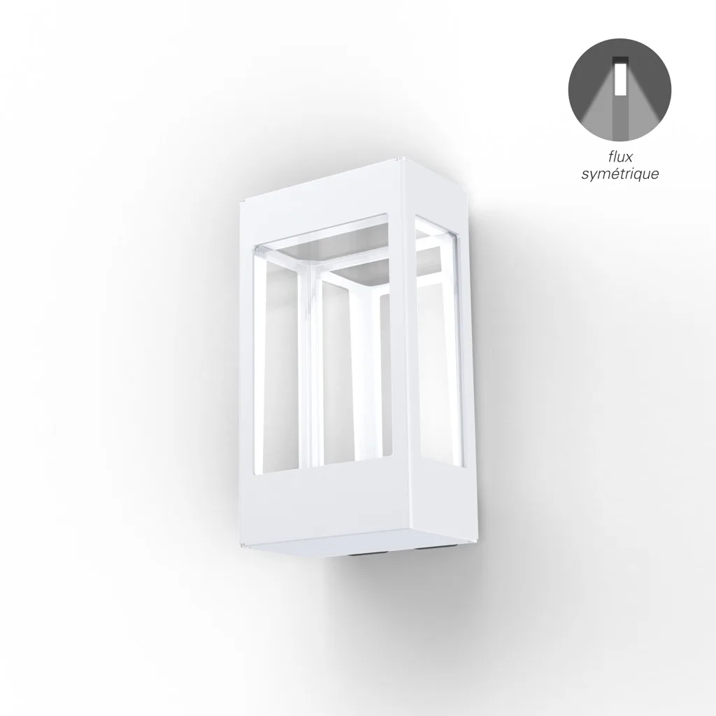 Roger Praider Tétra N°1 LED-Außenwandleuchte Weiß