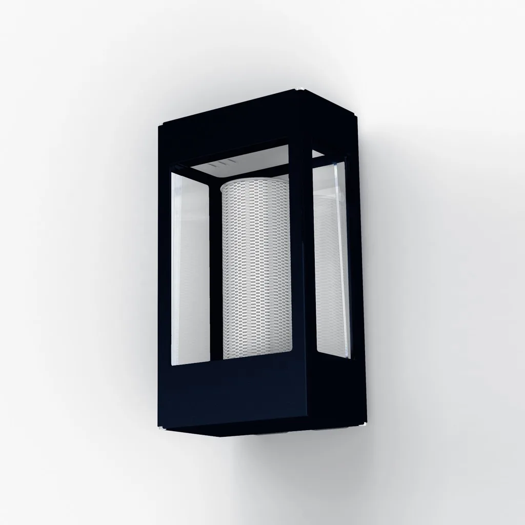 Roger Pradier Tétra N° 1 Außenwandleuchte Stahlblau