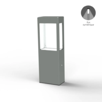 Roger Pradier Tétra N° 2 LED-Pollerleuchte Metallgrau
